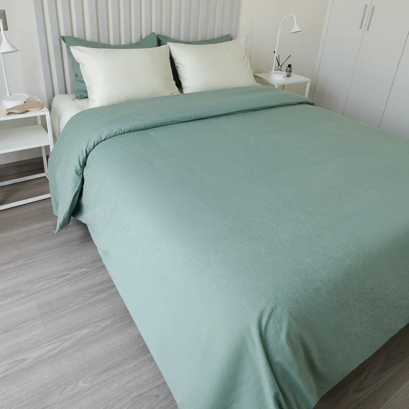 PACK PLUMÓN HIPOALERGÉNICO STANDARD + FUNDA DE PLUMÓN LINEN LOOK VERDE OLIVO